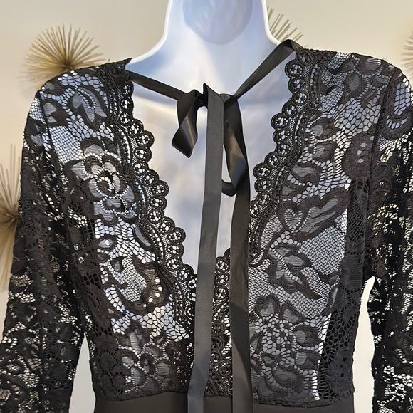 Elegant Black Lace Dress - Picture 4 of 4